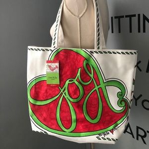 NWT Brighton “Love and Joy” Canvas Tote